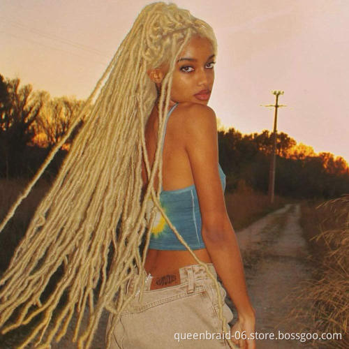 24Inch Nu Locs Crochet Braids Hair Goddess Curly Wavy Twist Braiding Hair Synthetic African Roots Braid Collection Extended Hair